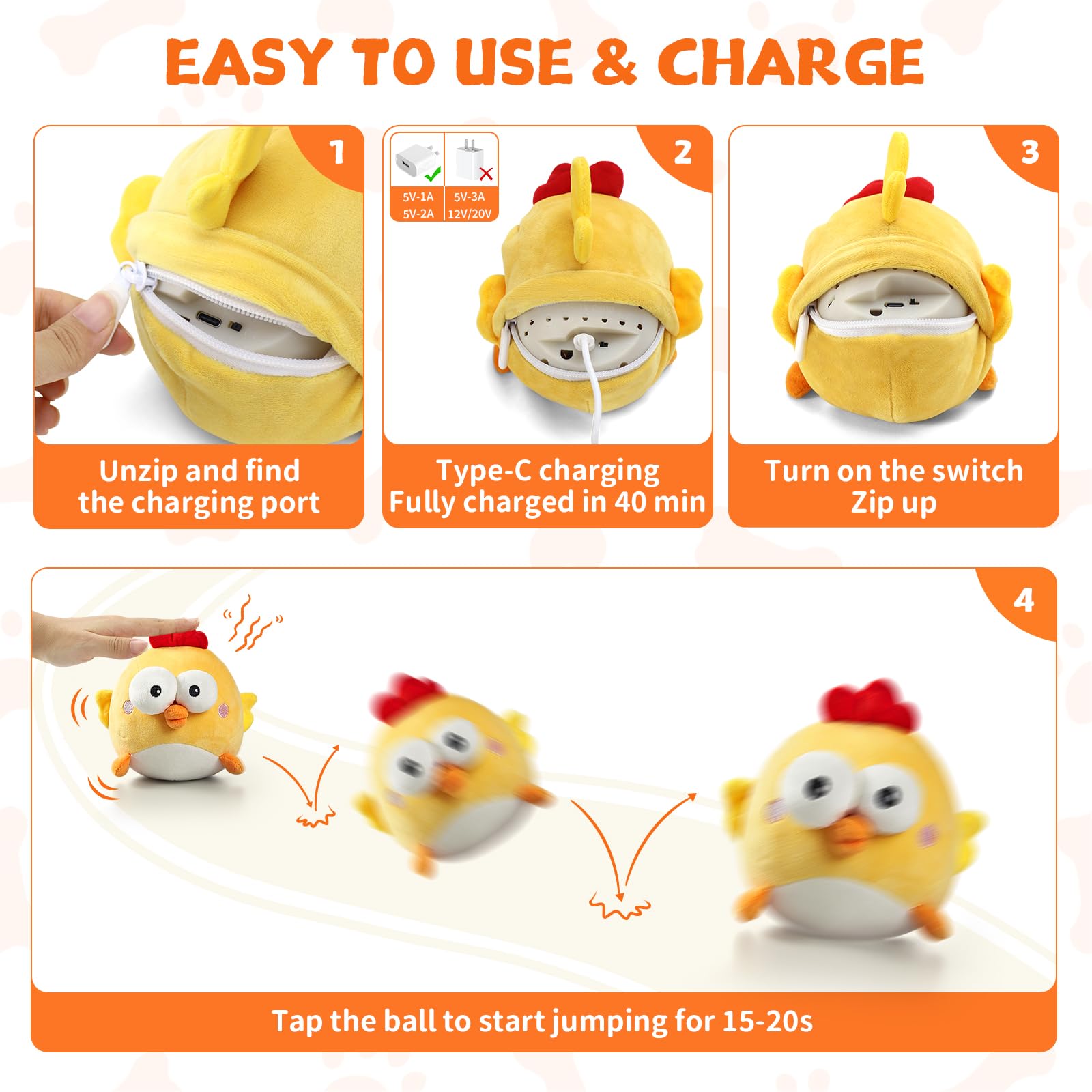 VOXGET removable washable cover dog toy for easy cleaning after energetic sessions.