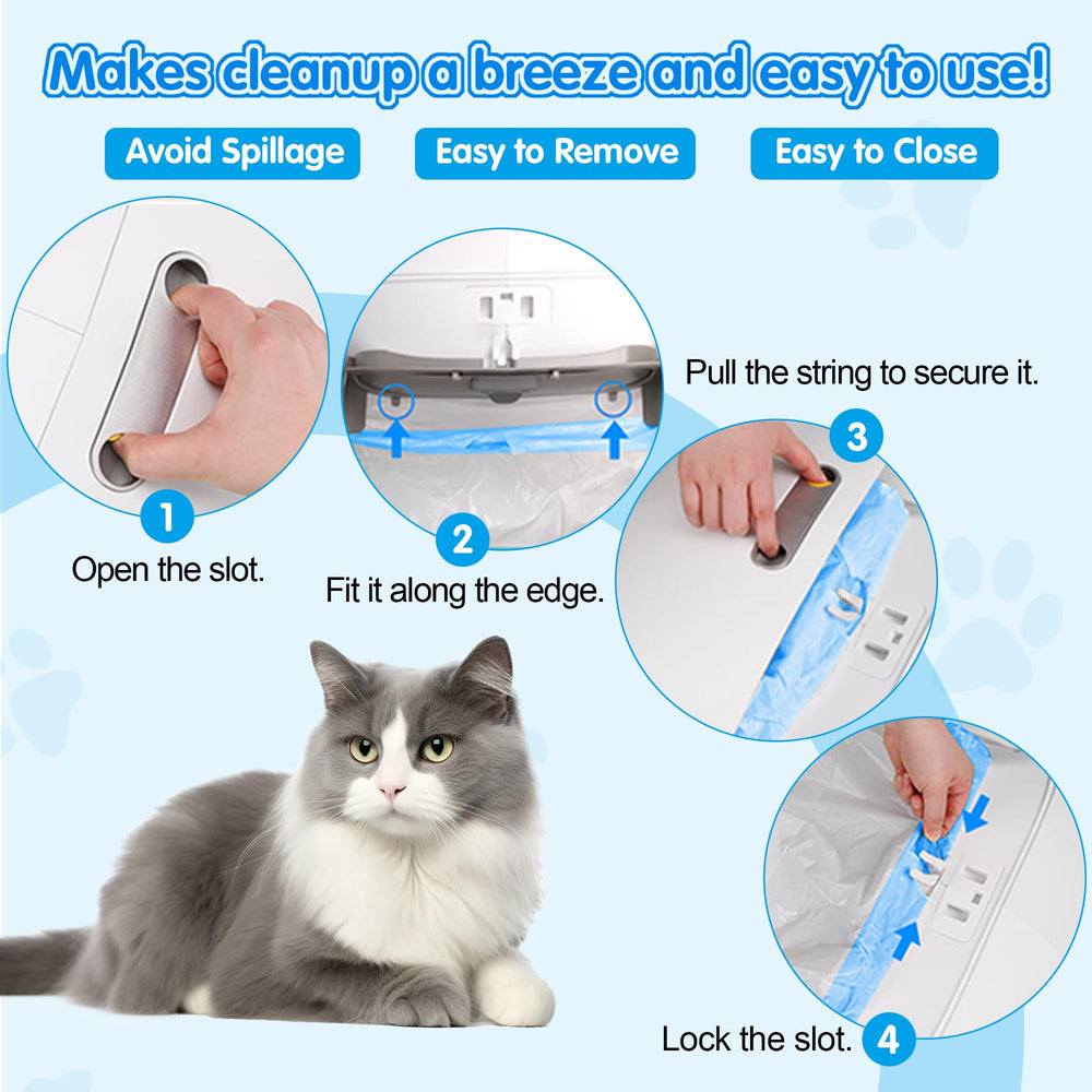 VOZIXALA heavy-duty bags tolerate up to 22 lbs of litter