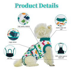 V.PET.B.R dog surgery recovery suit cone-alternative wear reduces post-surgery stress.