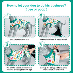 V.PET.B.R dog surgery recovery suit magic tapes closure for easy on/off.