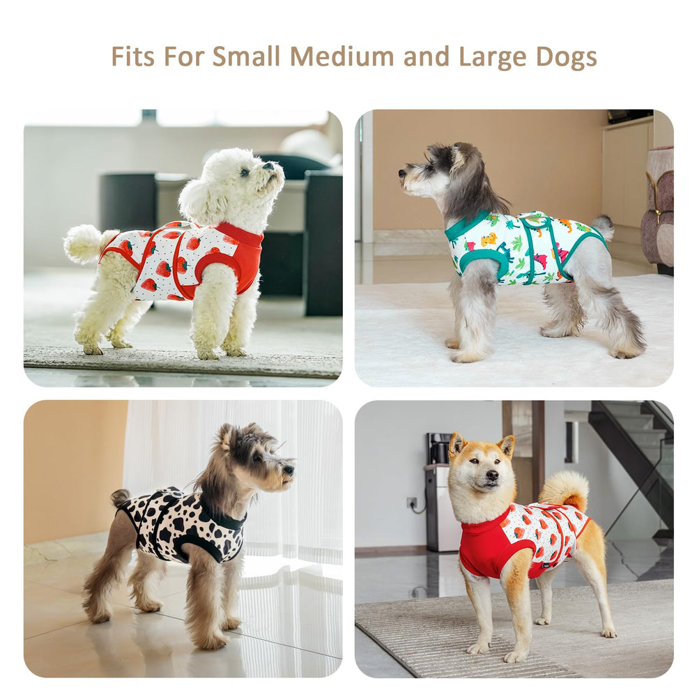 V.PET.B.R dog surgery recovery suit available XS–2XL for many breeds.