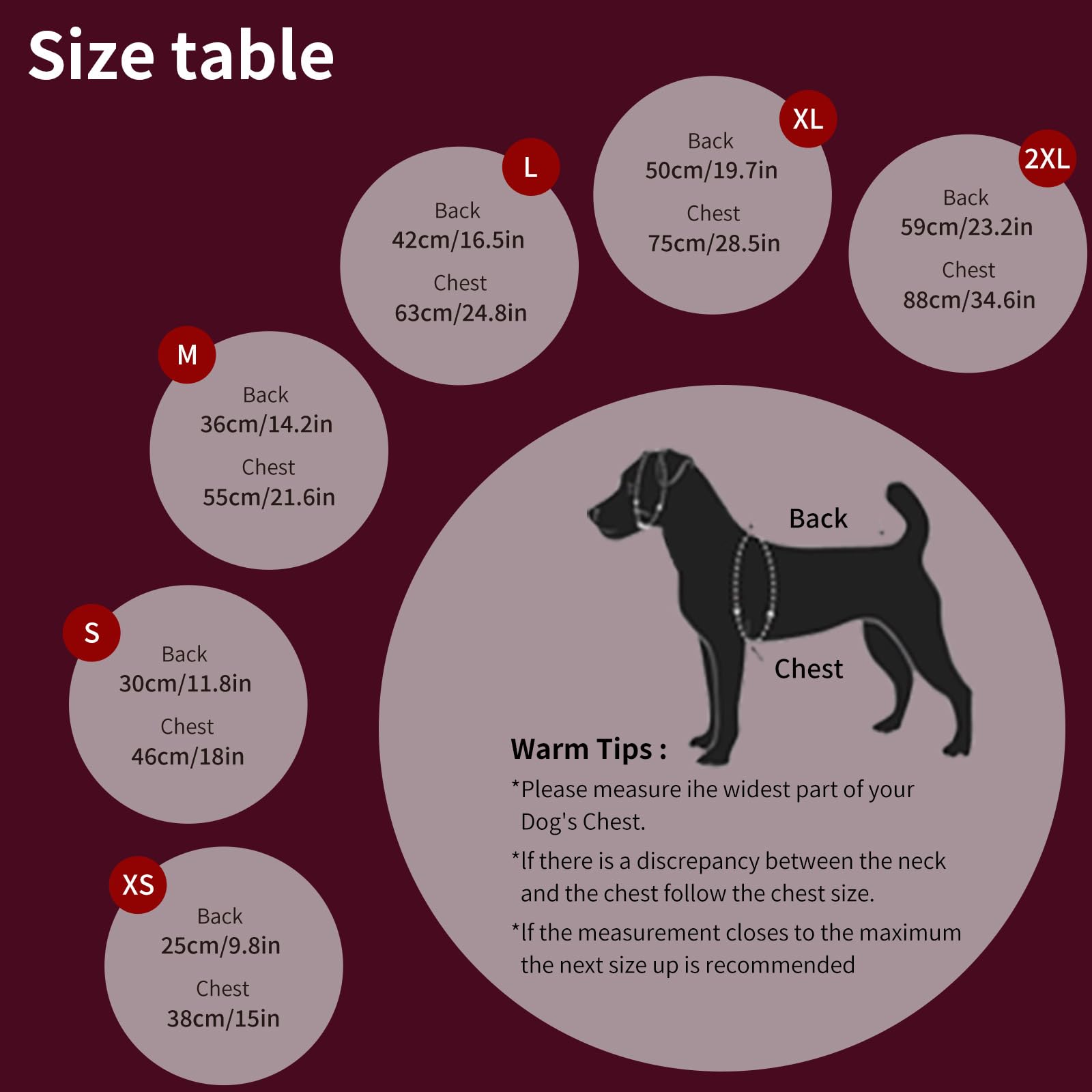 V.PET.B.R dog winter coat back view shows full coverage and wind protection