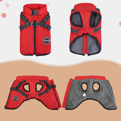 V.PET.B.R dog winter coat zipper detail enables quick on-off for busy mornings