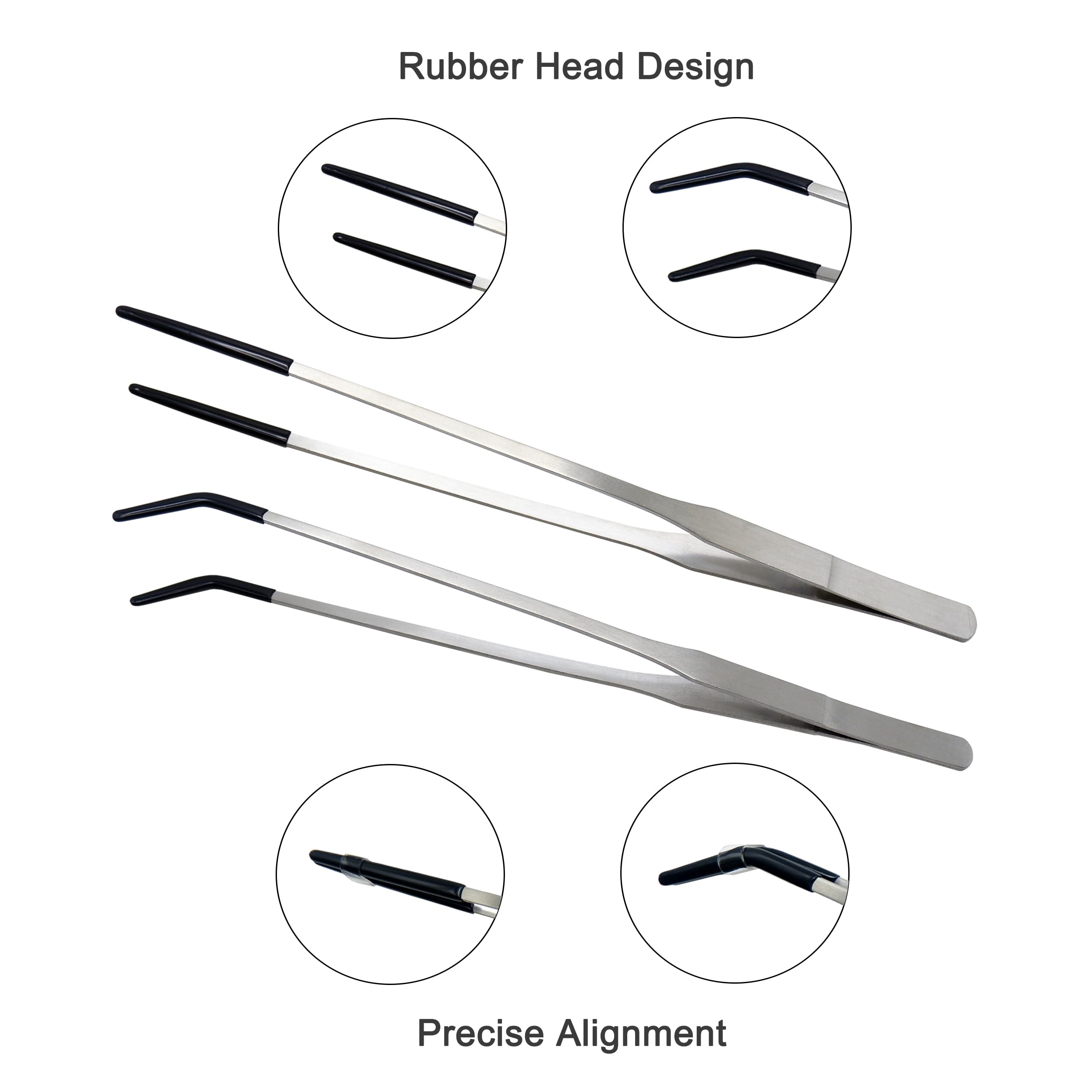 VryaSang 2-pack reptile tweezers cover feeding and tank tasks efficiently.