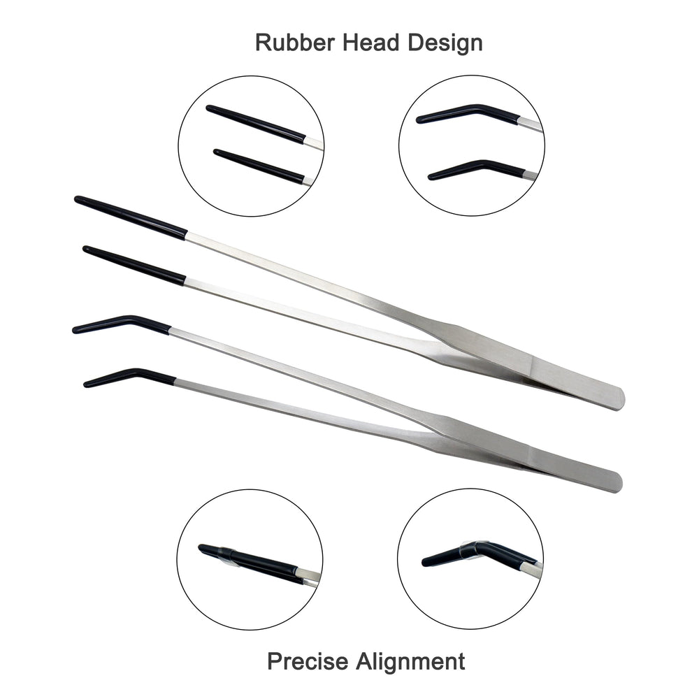 VryaSang 2-pack reptile tweezers cover feeding and tank tasks efficiently.
