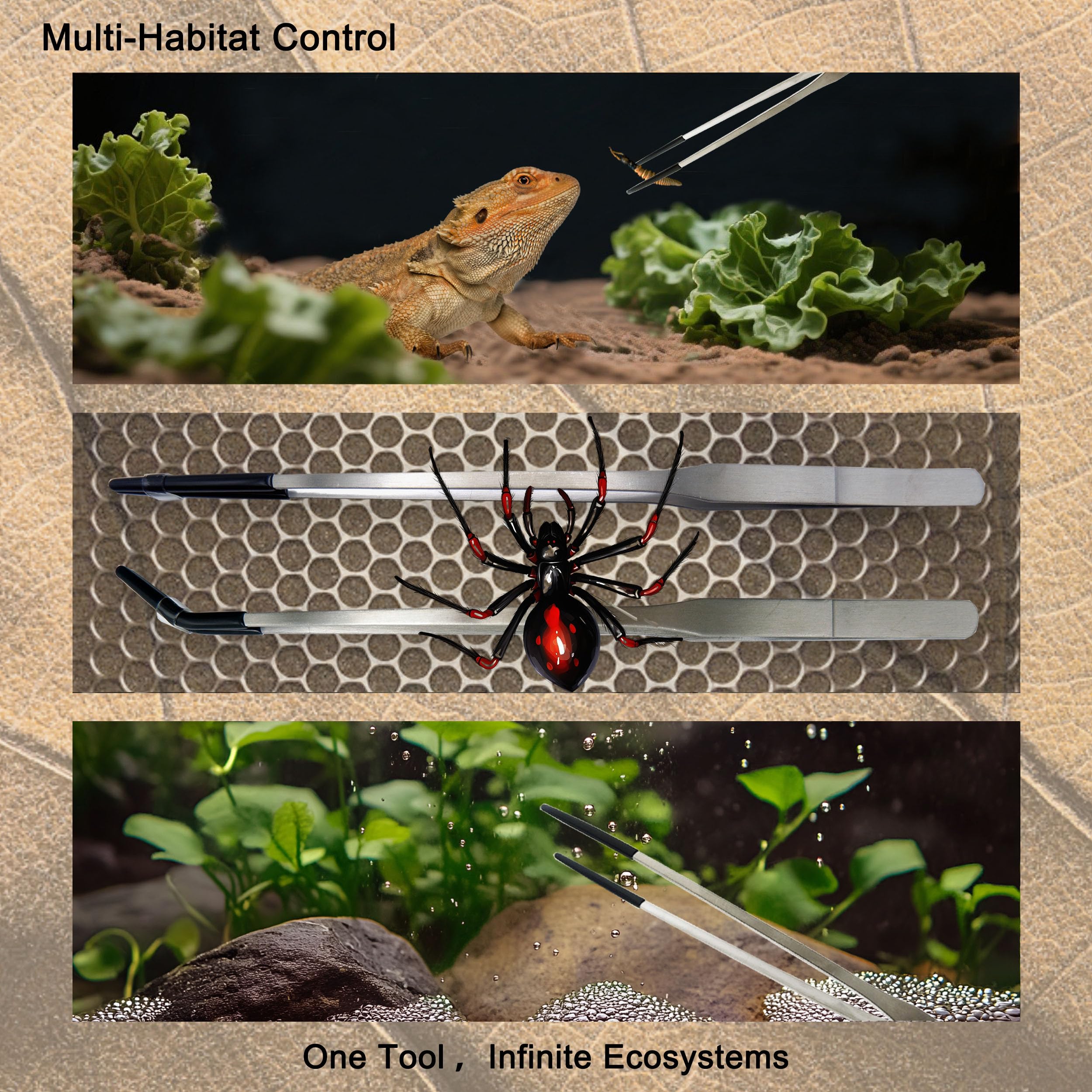 VryaSang bearded dragon tank accessories set improves feeding and setup.