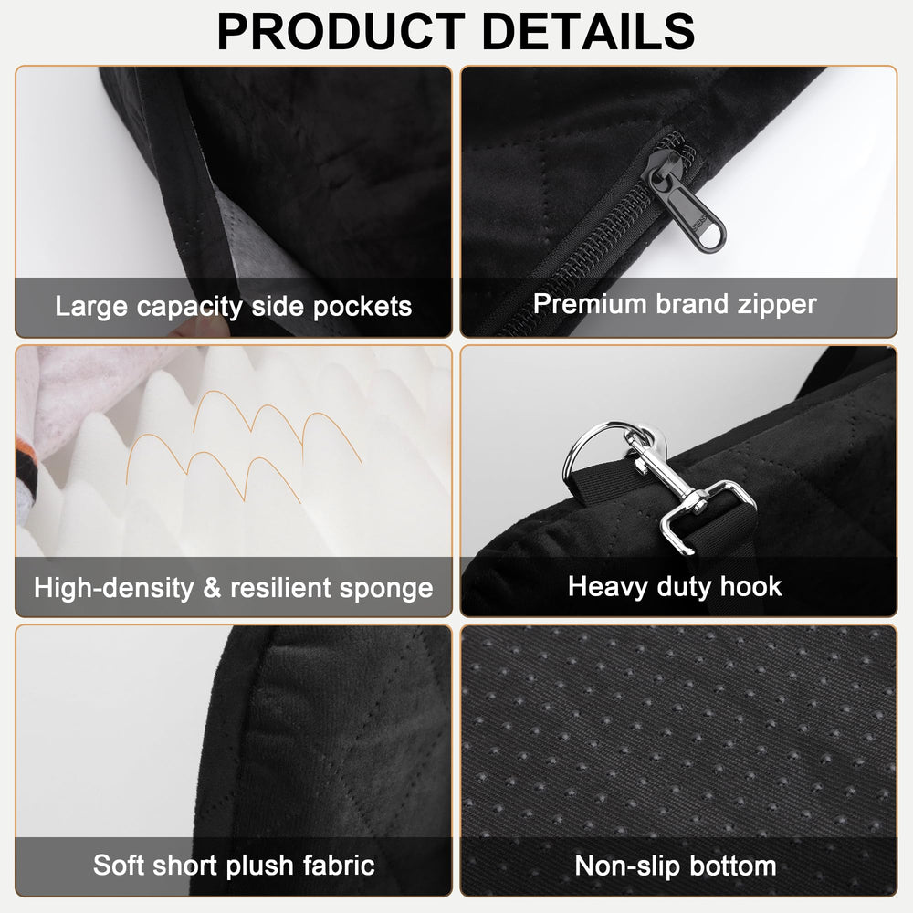 VSAPRDT dog car seat memory foam cushioned comfort