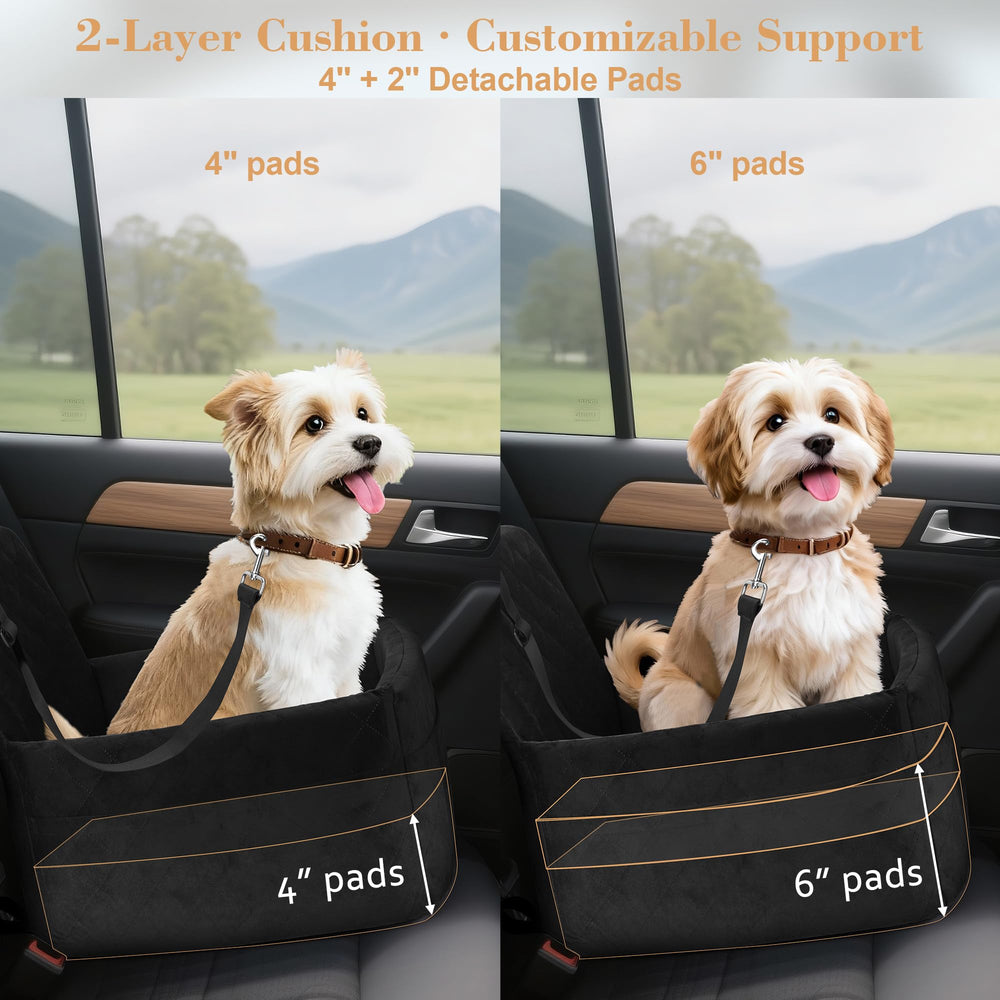 VSAPRDT dog car seat non-slip base provides stable rides