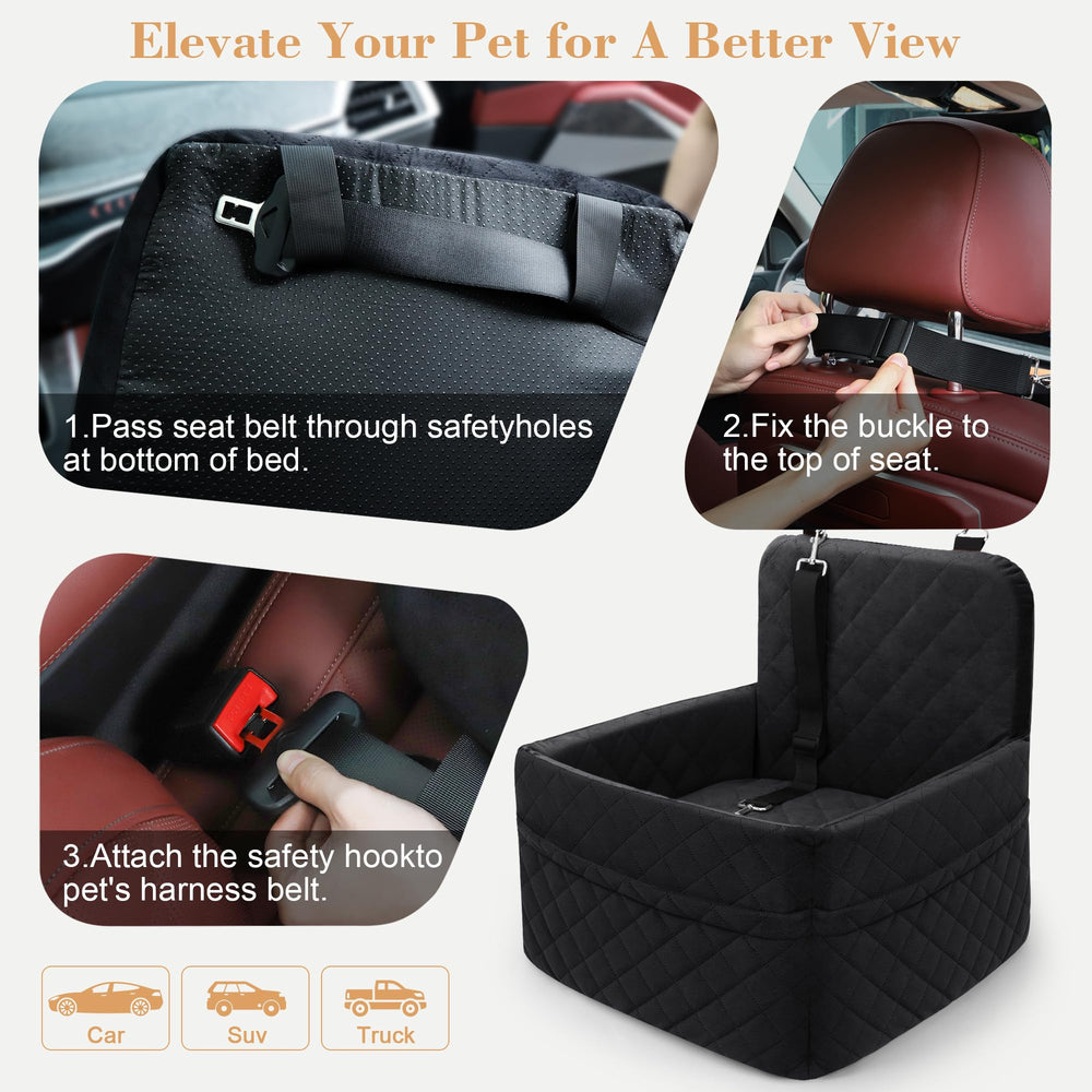 VSAPRDT dog car seat side storage pockets for treats and toys