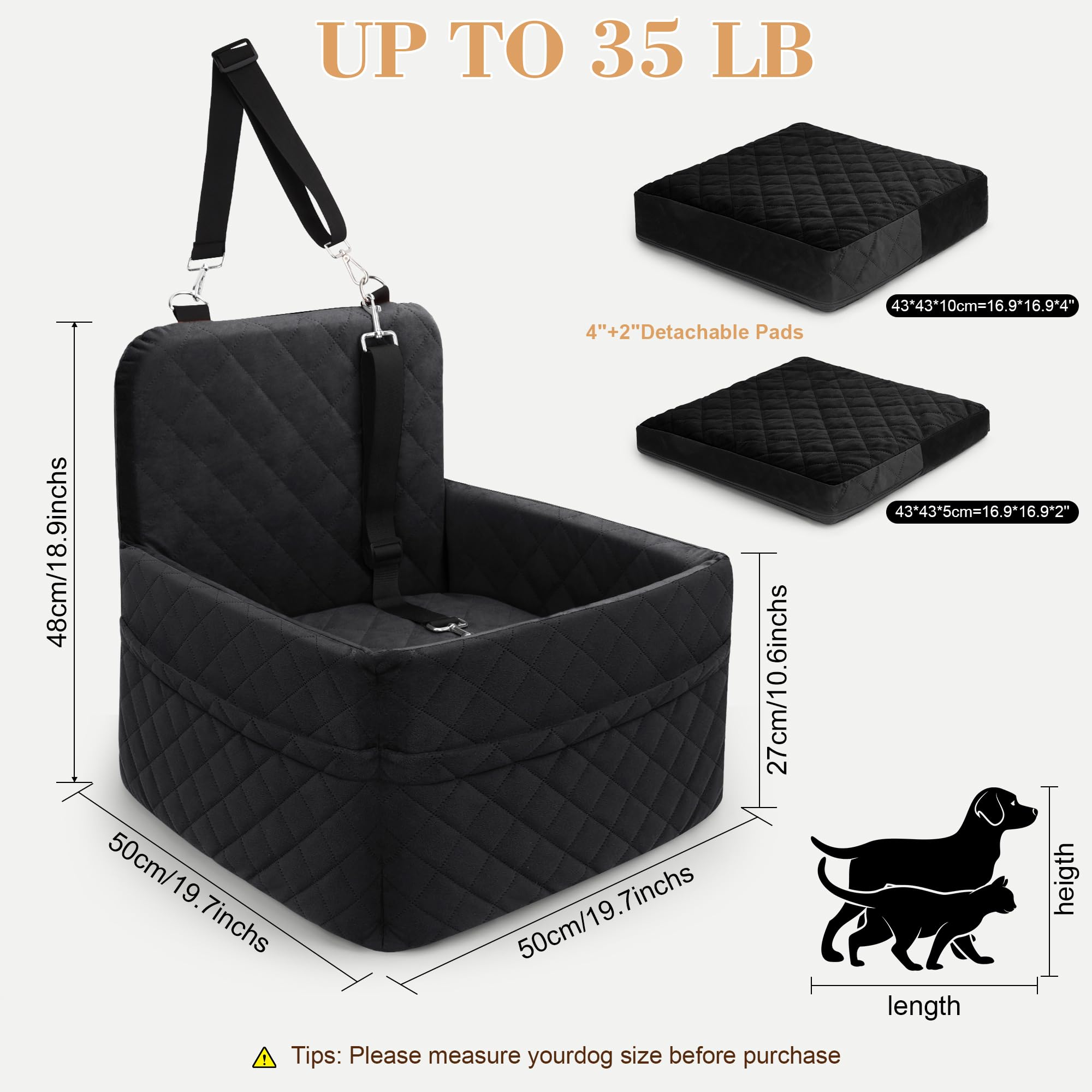 VSAPRDT dog car seat waterproof cover resists spills and messes