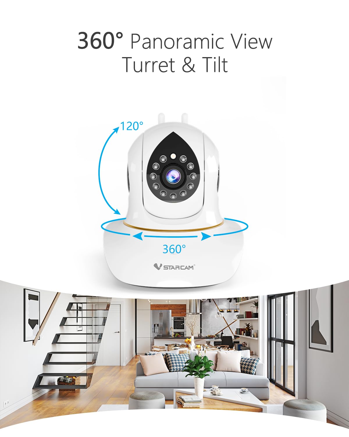VSTARCAM motion detection alerts help you respond quickly to pet movements.