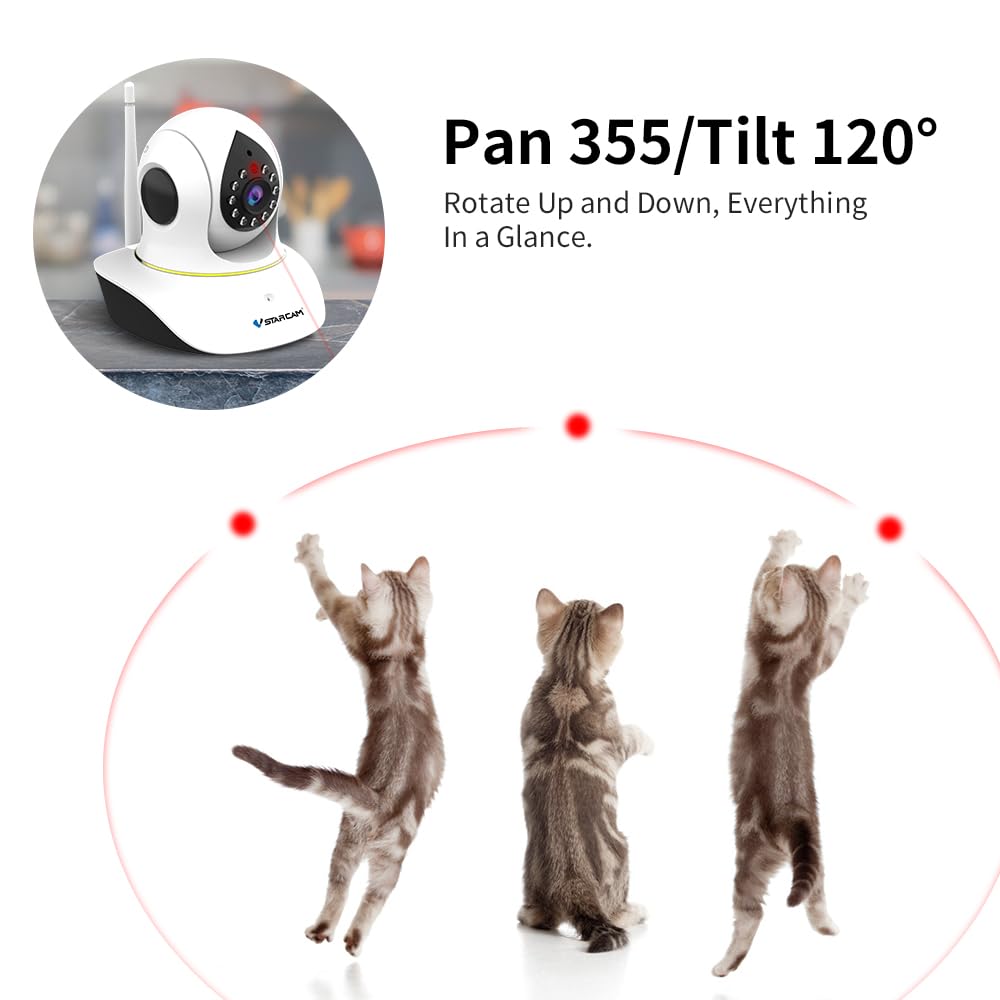 VStarcam two-way audio lets you talk to pets remotely.