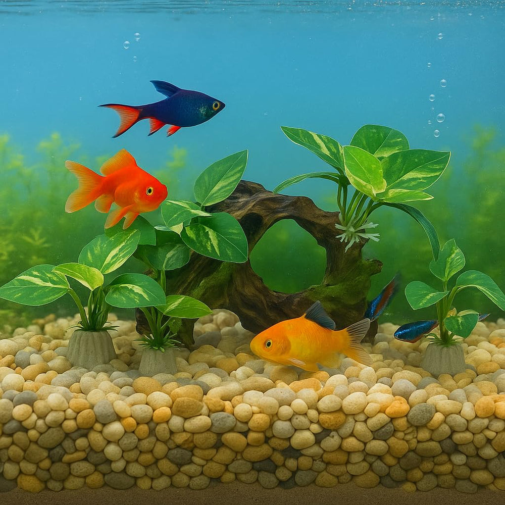 Vtapliea aquarium decoration setup ready for quick placement and pairing with others.