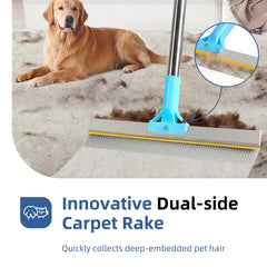 VTOPVMAX copper rake scraper removes embedded fur from carpets for deep cleaning.