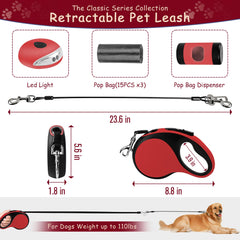VTOPVMAX leash with LED light integrated for better visibility during dusk walks