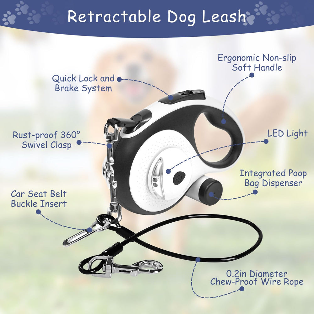 VTOPVMAX LED light on leash enhances visibility during night walks.