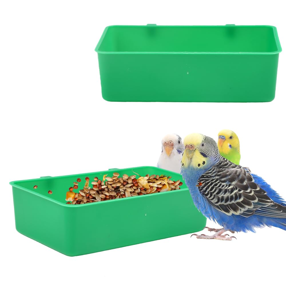 VTurboWay 2pcs bird bowls mounted on cage for easy feeding