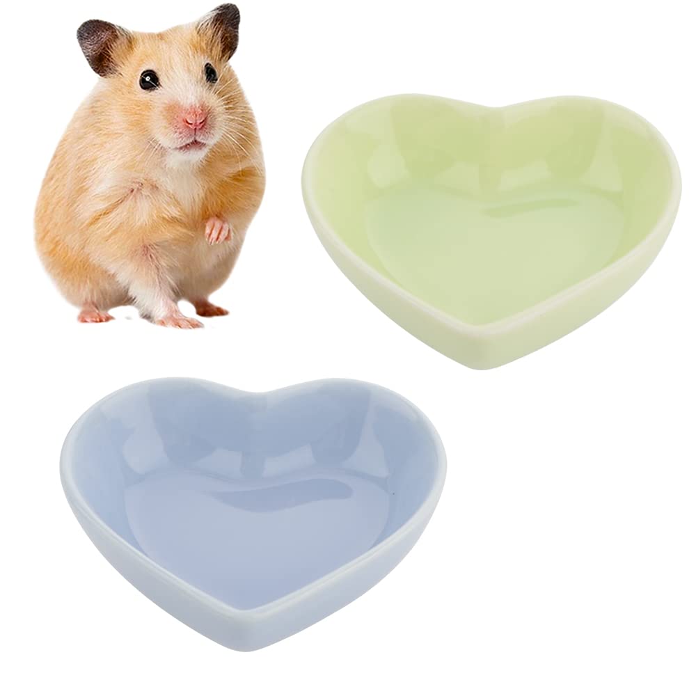 VTurboWay hamster ceramic food bowl green—stable feeding.
