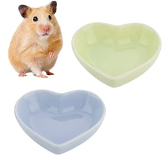 VTurboWay hamster ceramic food bowl green—stable feeding.