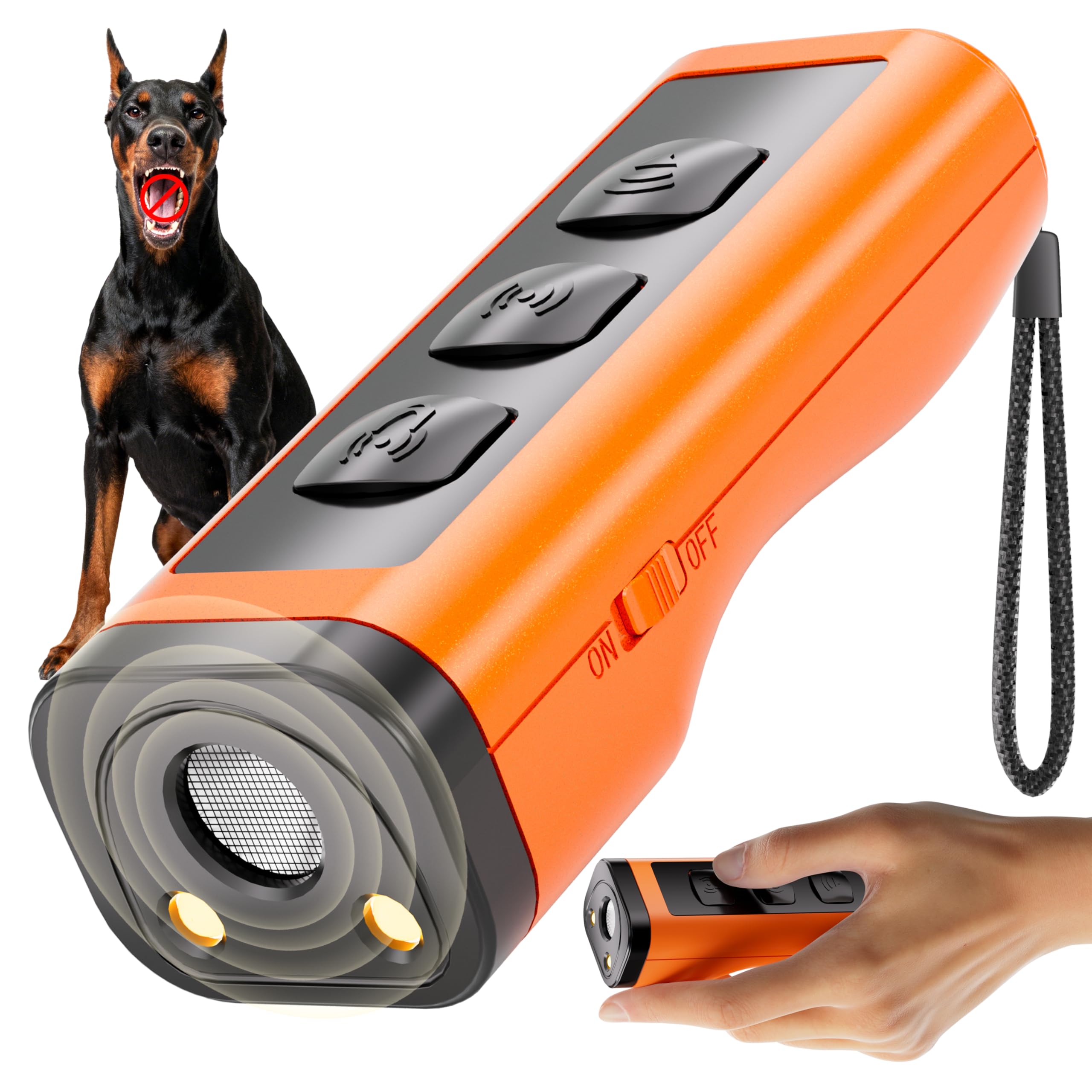 VUL dog bark deterrent device front view for humane training.