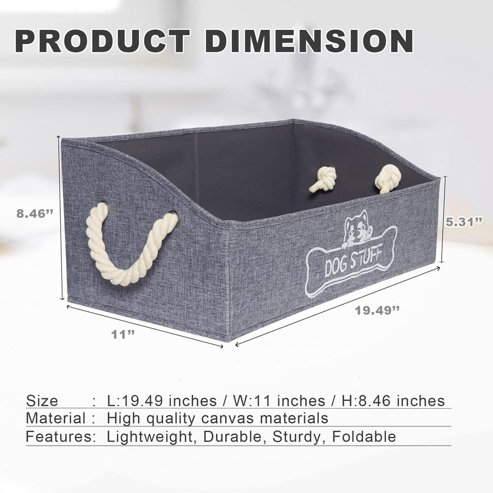 Vumdua dog toy box folded storage demonstrates space-saving design for compact homes.