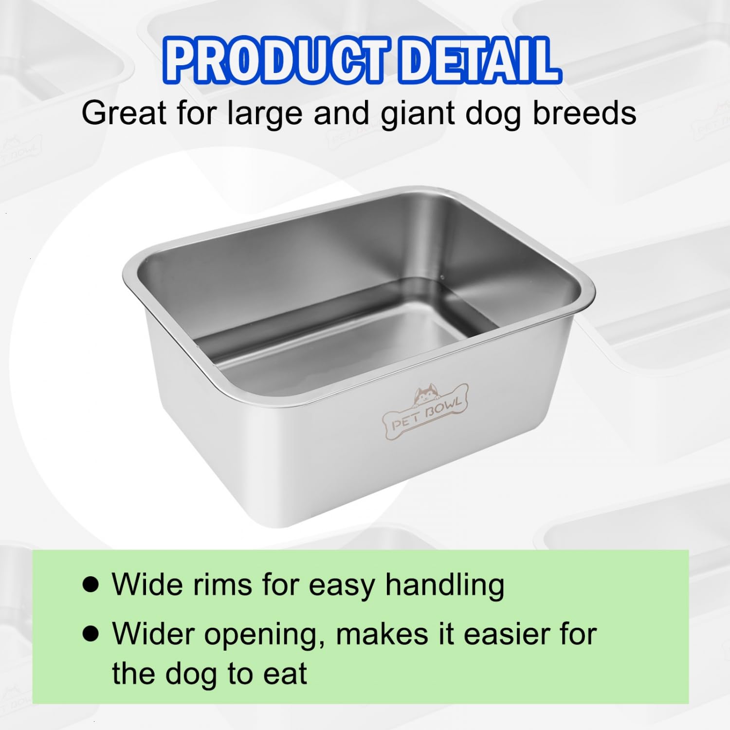 Vumdua extended-edge design makes lifting the bowl easy during meals.