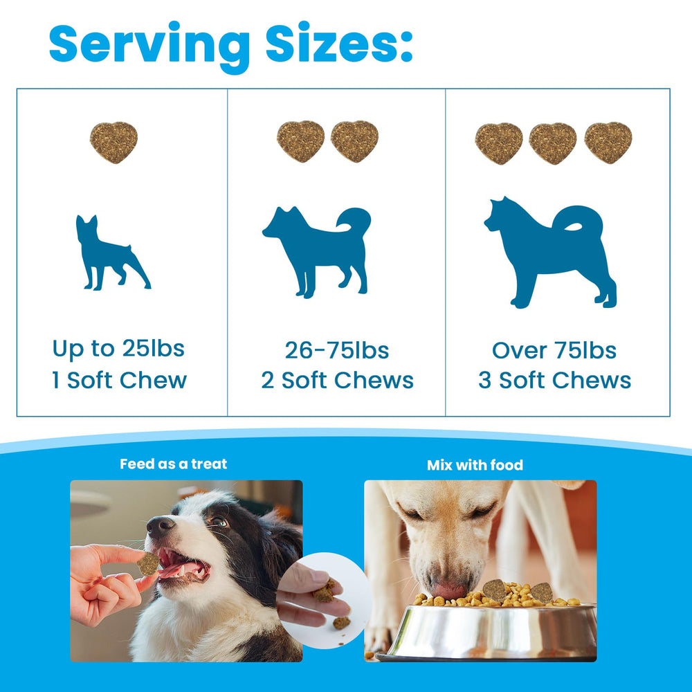 VUN Calming Chews during thunderstorms for calmer dogs.