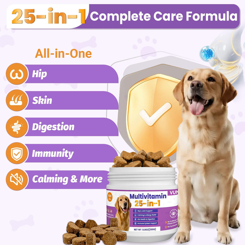 VUN dog multivitamin serving as tasty chews for joint support.