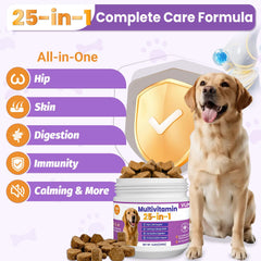 VUN dog multivitamin serving as tasty chews for joint support.