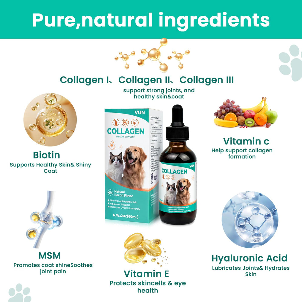 VUN Liquid Collagen Drops dropper usage for precise servings