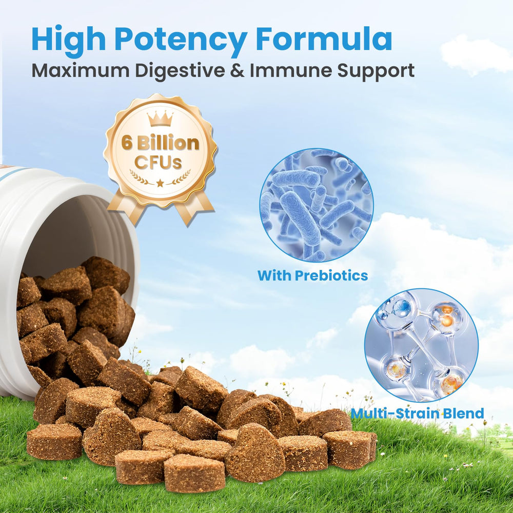 VUN Probiotics for Dogs small-dog-chews ideal for puppies and senior dogs.