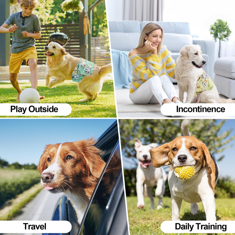 VUNCESSIN dog diaper on dog during travel for convenient training support