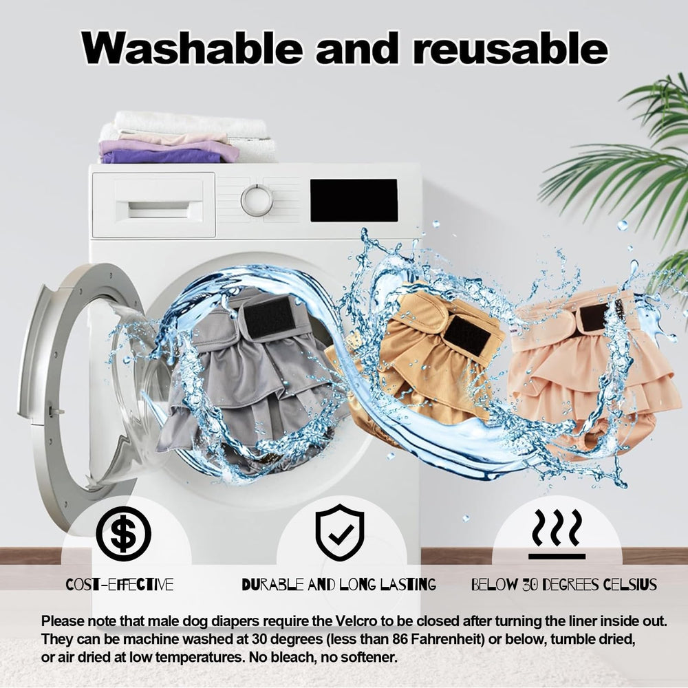 VUNCESSIN diaper features a waterproof outer layer to help prevent leaks.