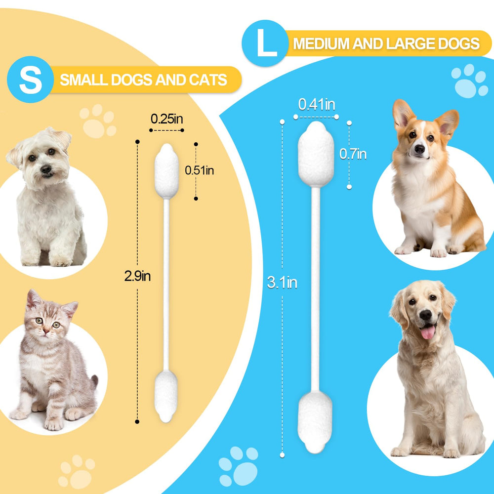 VVHOMIFE dog ear swabs gently reach ear folds for comfortable cleaning