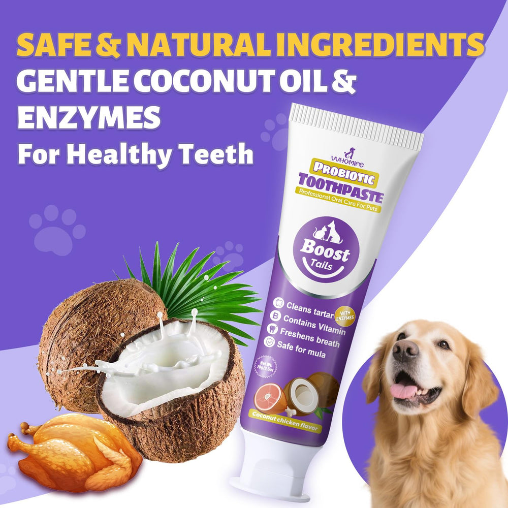 VVHOMIFE dual-head dog toothbrush cleans large and small areas efficiently