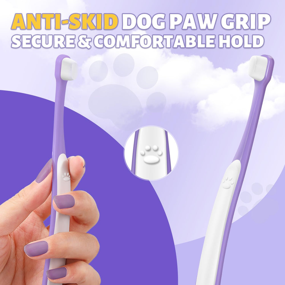 VVHOMIFE puppy brushing with toothpaste in a calming routine.