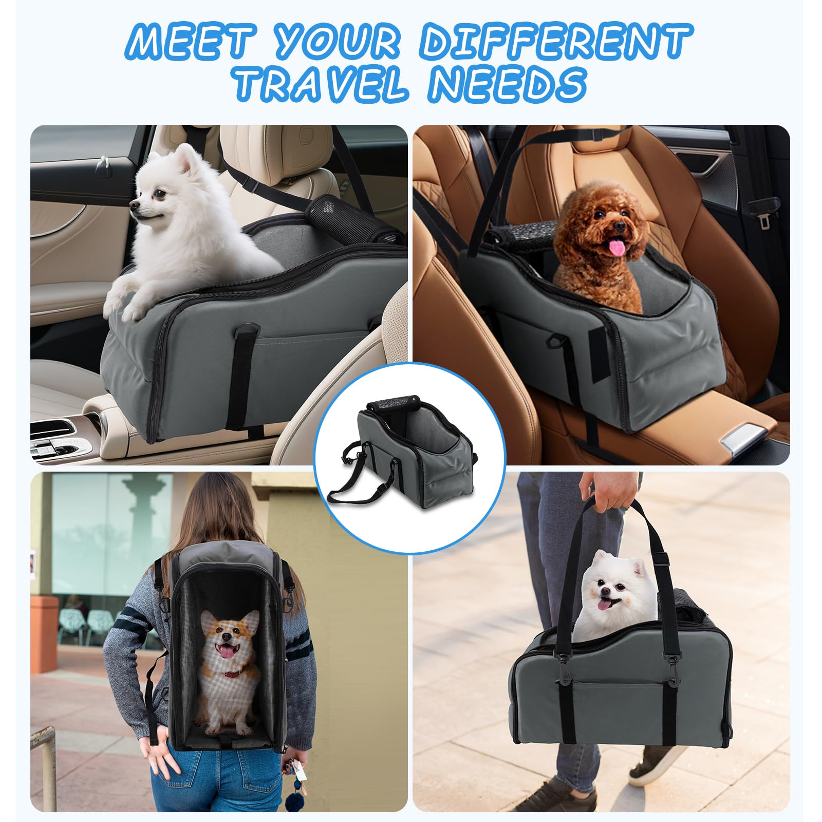 VVWVVW center-console-dog-seat-elastic-bottom-straps allow versatile console installation.
