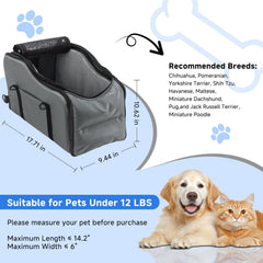 VVWVVW center-console-dog-seat-memory-foam-cushion delivers plush cushioning for small breeds.