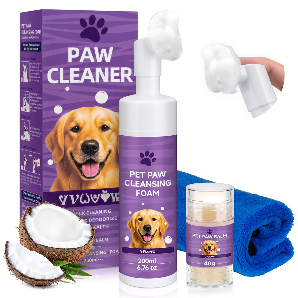 VVWVVW Dog Paw Cleaner Kit with soft silicone brush for gentle cleaning after walks.