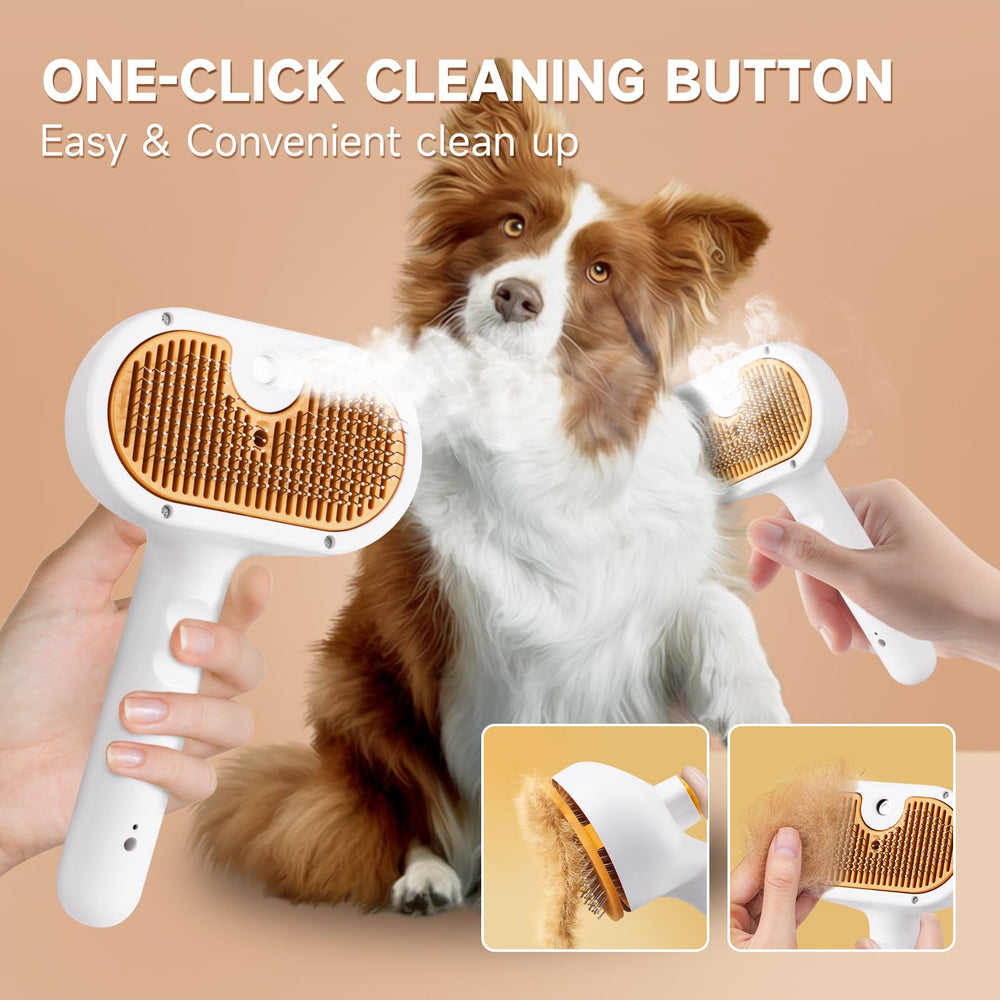 VVWVVW Pet Steam Brush suitable for dogs and cats of all coat lengths