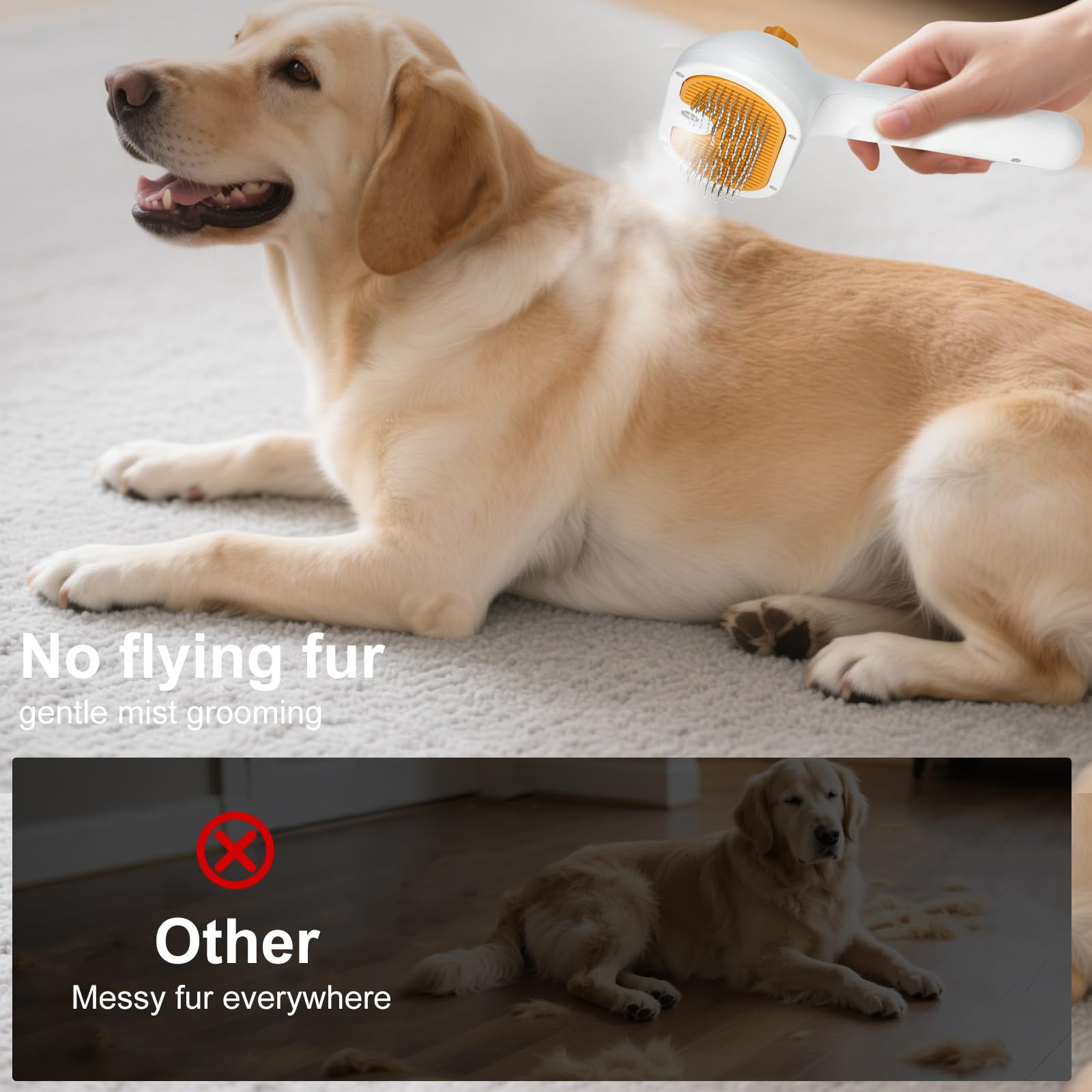 VVWVVW stainless steel bristles with protective gel gentle on skin