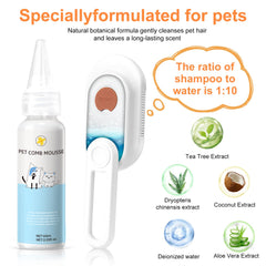 VVWVVW Steam Brush silicone bristles lift fur softly without scratching skin