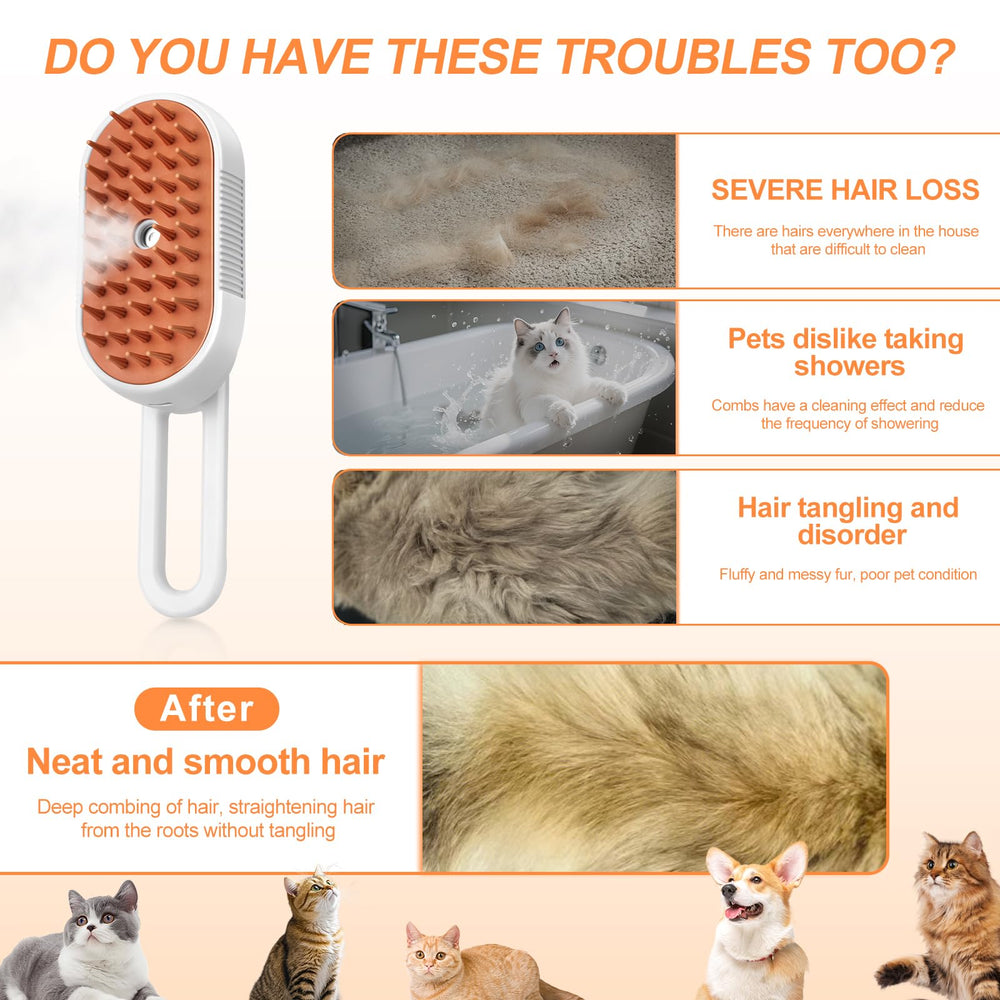 VVWVVW Steam Brush includes two bottles of waterless shampoo for quick refresh