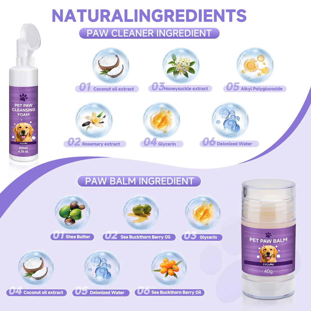 VVWVVW travel-friendly paw care kit for on-the-go pet cleaning.