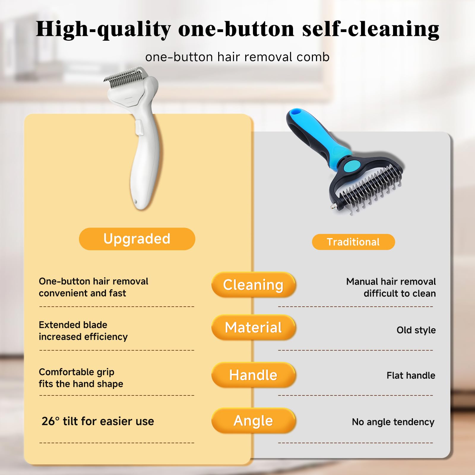 VVWVVW undercoat brush makes home grooming easier and cleaner between baths
