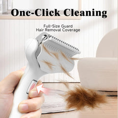 VVWVVW undercoat brush close-up shows skin-safe blades for gentle grooming