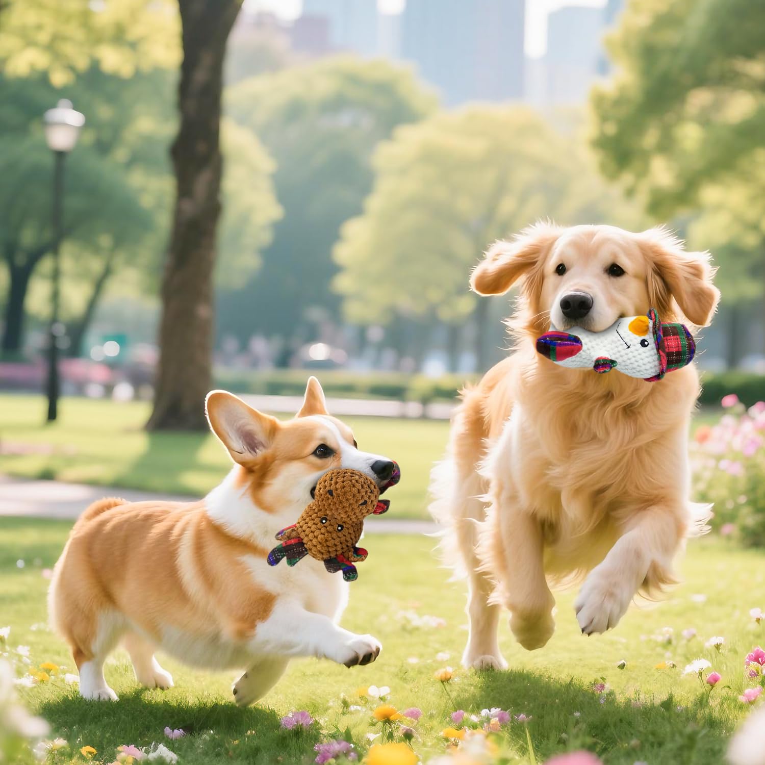 VWPTCHI interactive dog toy duo aids bonding during shared playtime.