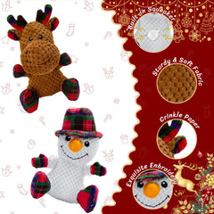 VWPTCHI snowman-hat toy squeaker crinkle supports curious indoor play.