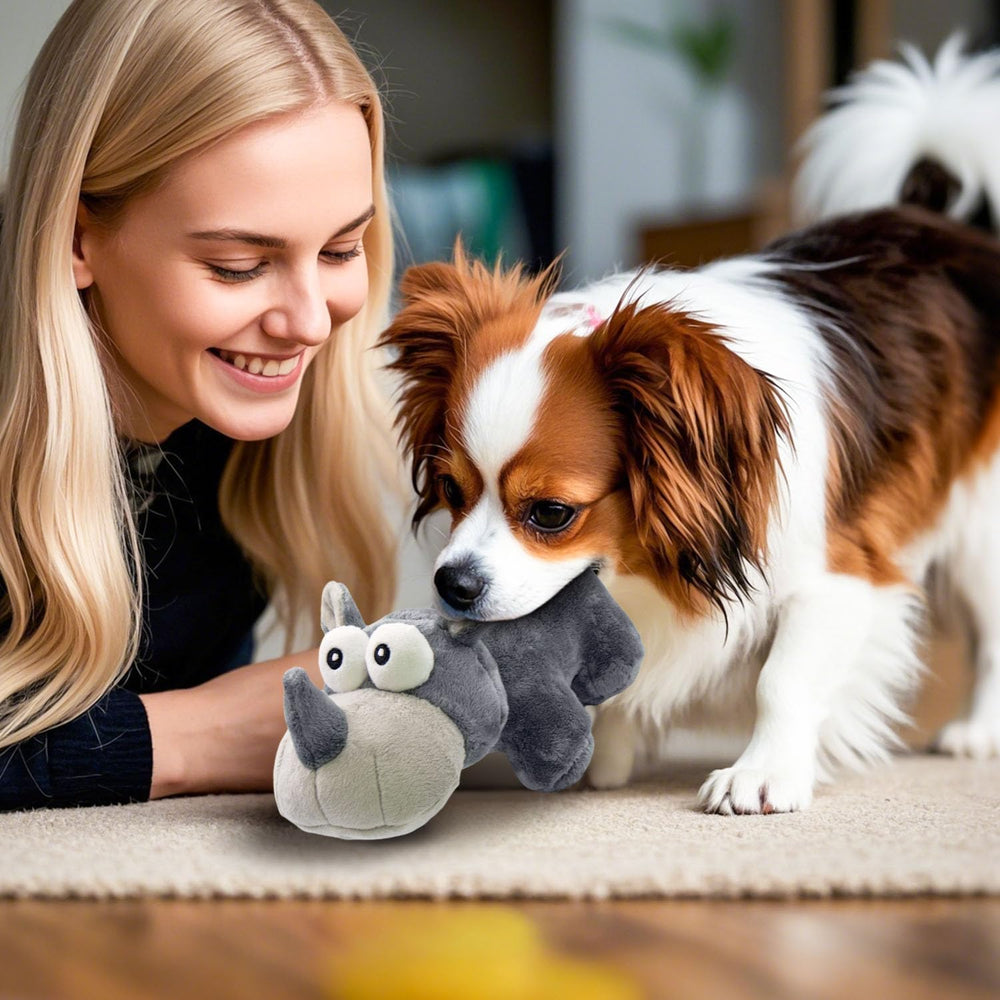 VWPTCHI Rhino plush toy sized for all-breed fetch and tug.