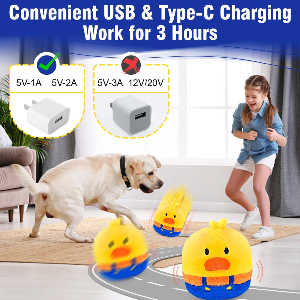 VYsTN automatic dog toy motion sensor in action enables solo and interactive fun.